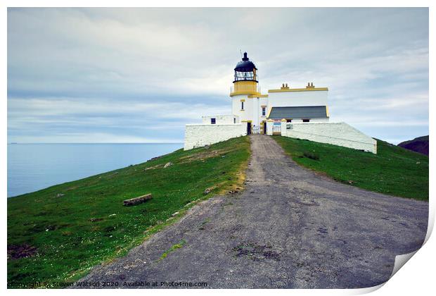 Stoer Head Lighthouse Print by Steven Watson