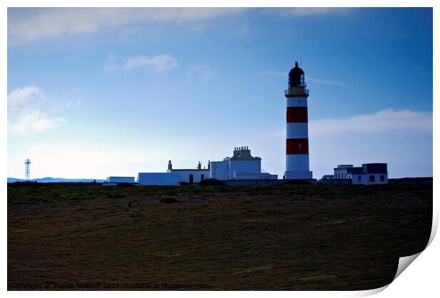 Point of Ayre Lighthouse Print by Steven Watson