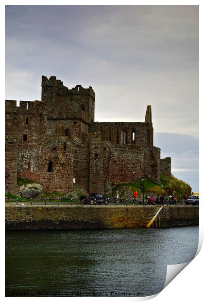 Peel Castle and St. German's Cathedral ruins  Print by Steven Watson