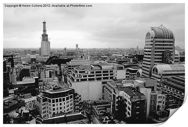 CITYSCAPE FROM THE LLOYDS BUILDING Print by Helen Cullens