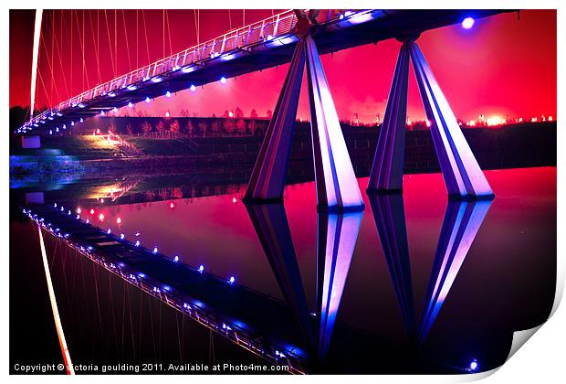 Infinity Bridge Stockton On Tees Print by victoria goulding
