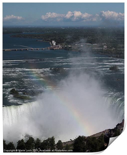 Rainbow Over Niagara Falls Print by Marie Loch