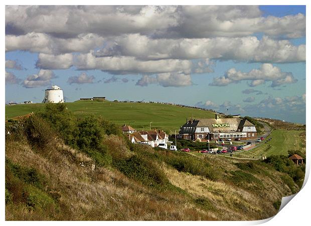 East Cliff, Folkestone, Kent Print by Derek Vines