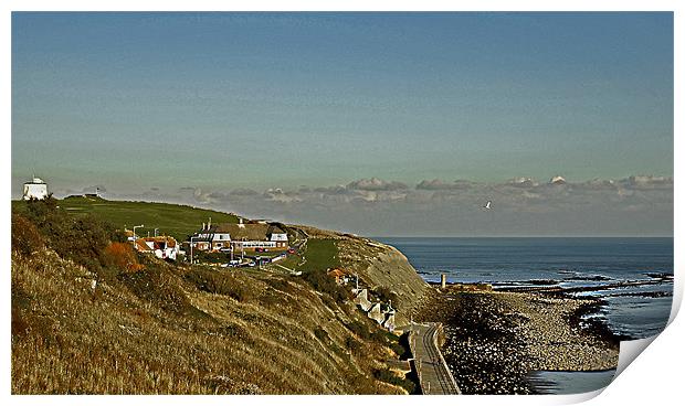 East Cliff, Folkestone, Kent Print by Derek Vines