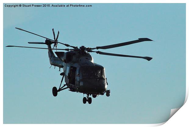 Lynx AH-9 Helicopter Print by Stuart Prosser