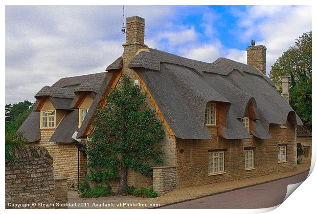 Thatched Cottage Print by Steven Stoddart