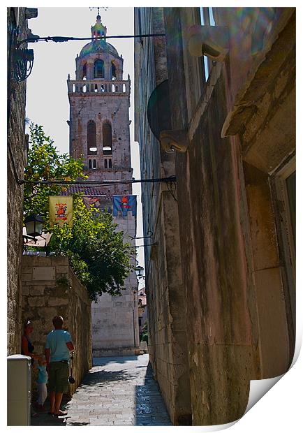 TOWER OF KORCULA Print by radoslav rundic