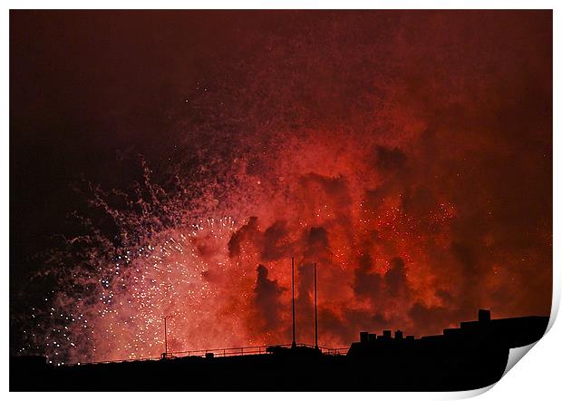 LONDON NEW YEARS EVE FIREWORKS Print by radoslav rundic