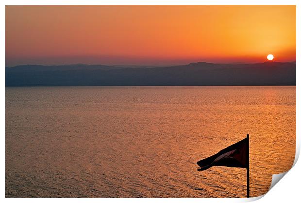Dead Sea sunset Print by radoslav rundic