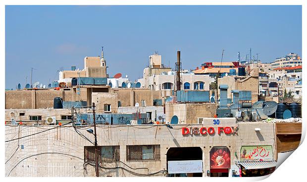 AMMAN'S ROOFS Print by radoslav rundic