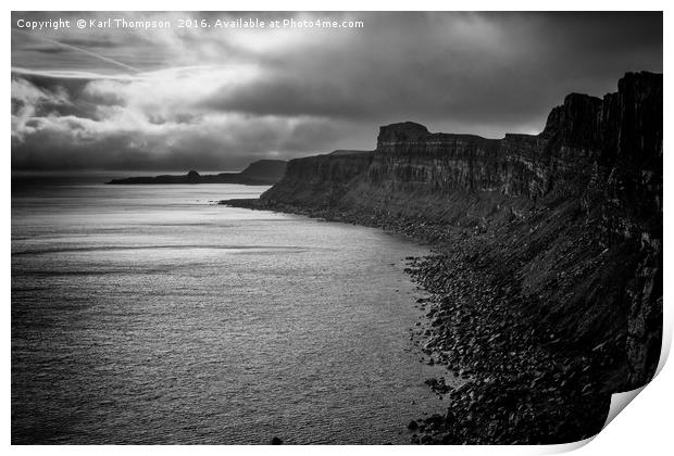 Cliff Seascape on Skye Print by Karl Thompson