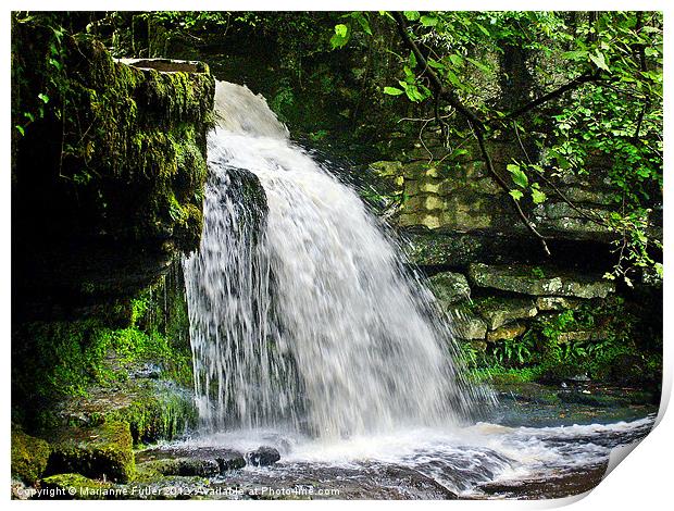 Cauldron Falls, West Burton Print by Marianne Fuller