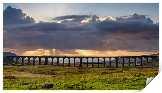 Ribblehead viaduct 3 Print by David Martin