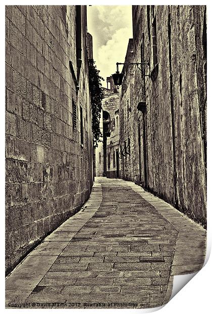 Streets of Malta Print by David Martin