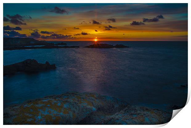 Majestic Sunrise over St Marys Island Print by David Martin