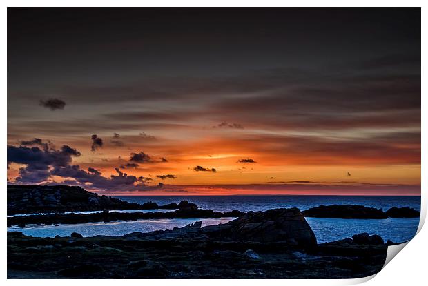 Scilly Isle Sunset Print by David Martin