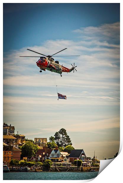 Sea king Helicopter Print by David Martin