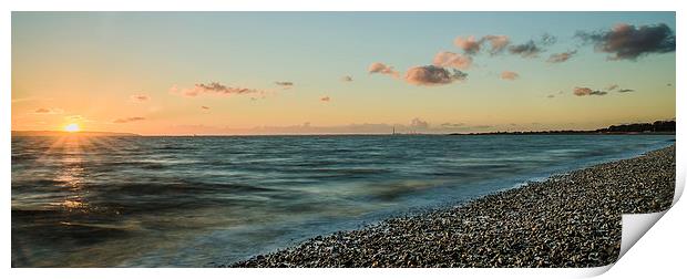 The Solent Sunset Print by David Martin
