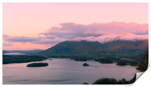 Majestic Scenic Views of Lake District Print by David Martin