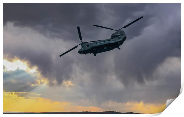 Chinook Helicopter Print by David Martin