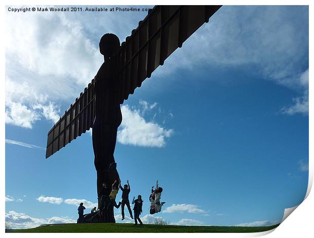 Angel of the North Fun Print by Mark Woodall