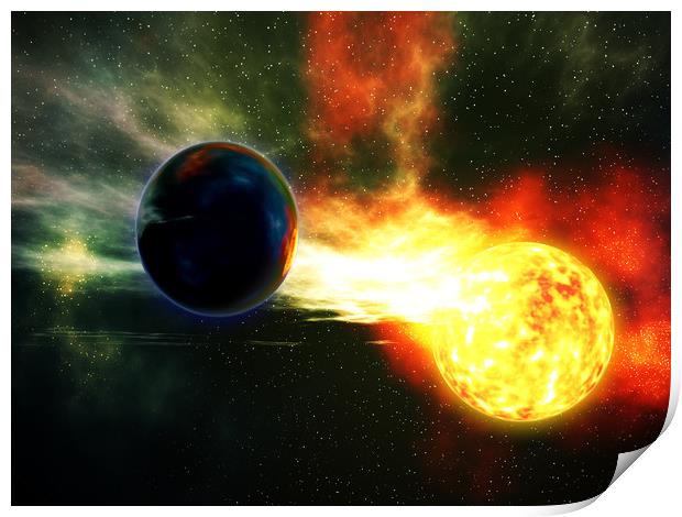 Stellar Collision Print by Hugh Fathers