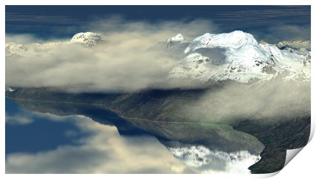 Mountain Clouds Print by Hugh Fathers