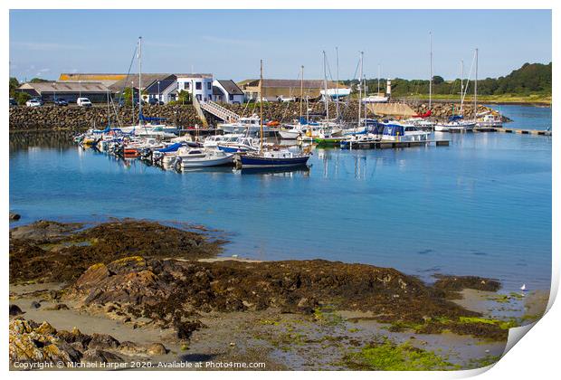 The small marina at Ardglass County Down in Northern Ireland Print by Michael Harper