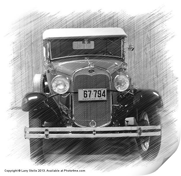 OLD FORD CAR Print by Larry Stolle