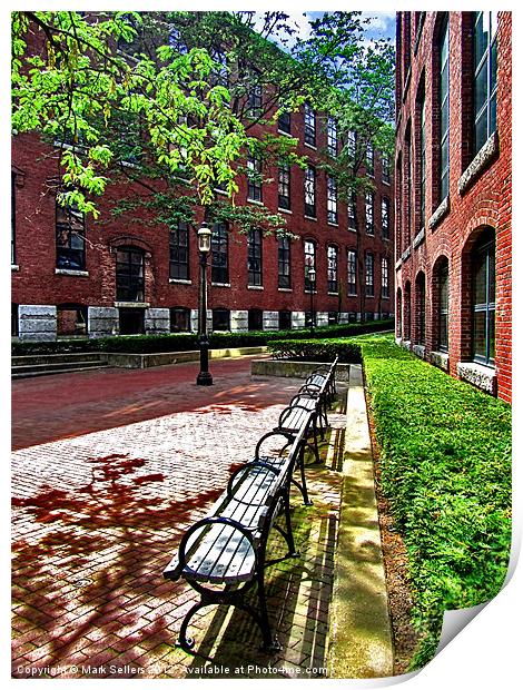 Boott Mill Courtyard Print by Mark Sellers