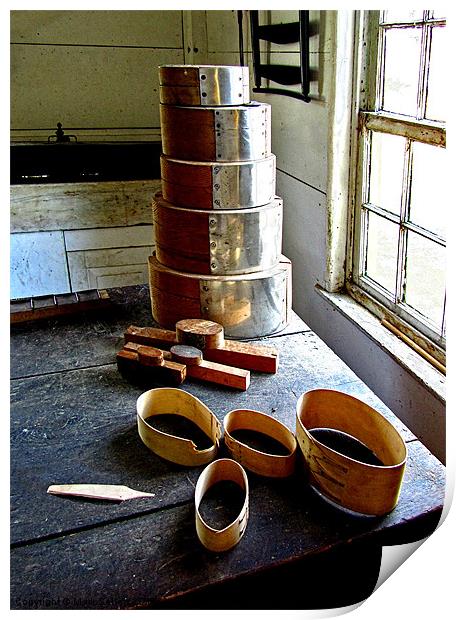 Shaker Box Making Print by Mark Sellers