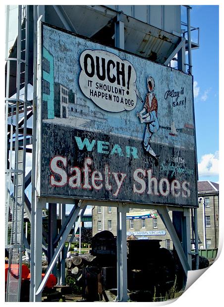 Ouch Safety Shoes Print by Mark Sellers