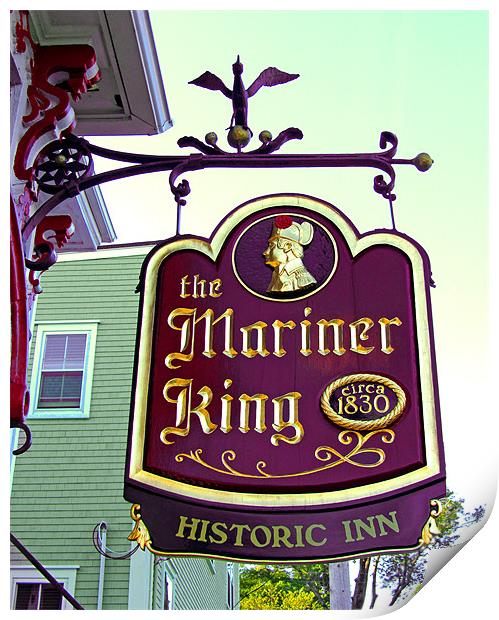 The Mariner King Inn sign Print by Mark Sellers
