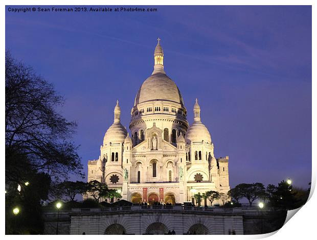 Sacre Coeur Print by Sean Foreman