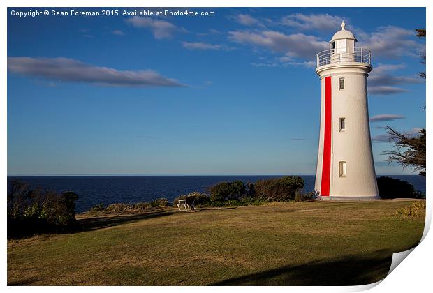  Mersey Bluff Lighthouse Print by Sean Foreman