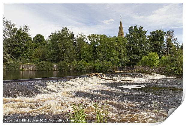 River Ericht at Blairgowrie Print by Bill Buchan