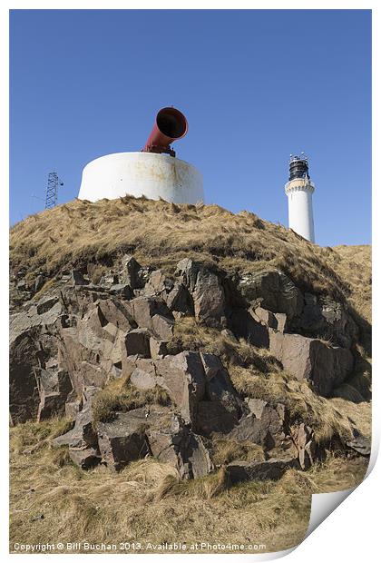 Girdleness Lighthouse And Foghorn Photo Print by Bill Buchan