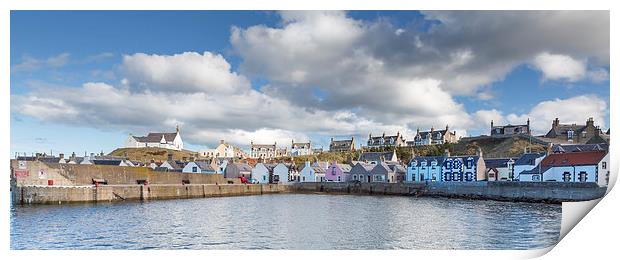 Findochty Harbour Panorama Print by Bill Buchan