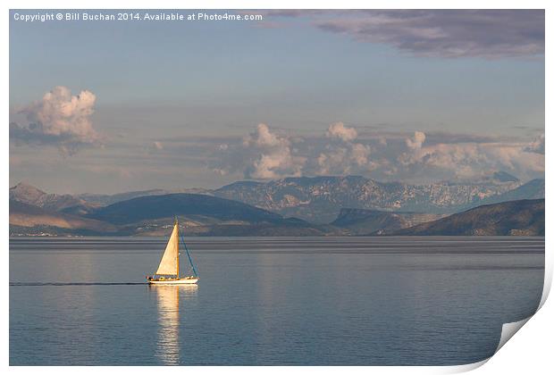  Sailing in the Ionian Sea Print by Bill Buchan