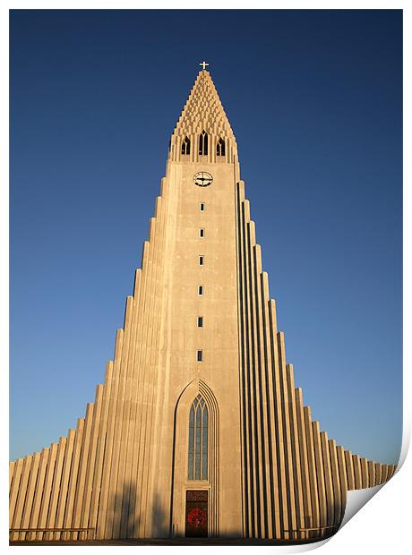 Reykjavik Cathedral Print by david harding
