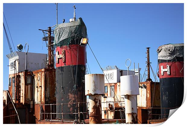 Rusting Ships Print by david harding