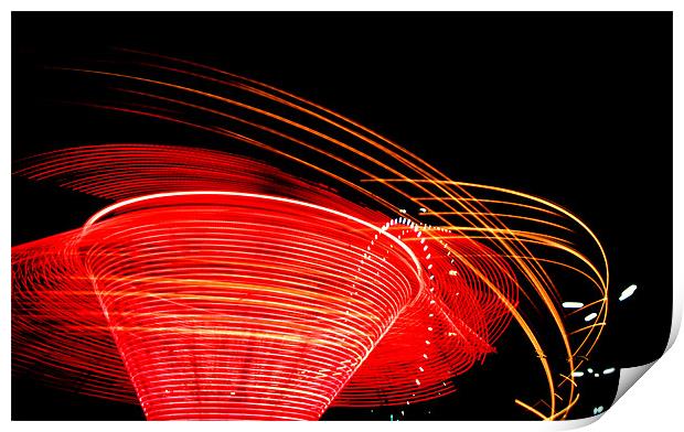 funfair lights Print by david harding