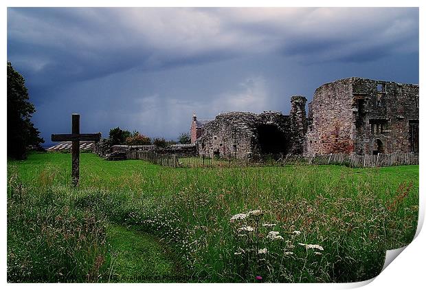 Storm at the Abbey Print by Laura McGlinn Photog