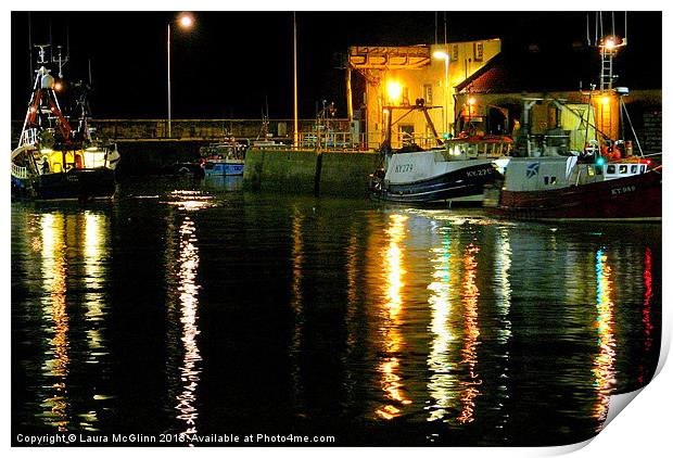 Harbour Lights Print by Laura McGlinn Photog