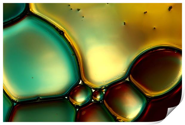 Oil & Water Abstract I Print by Sharon Johnstone