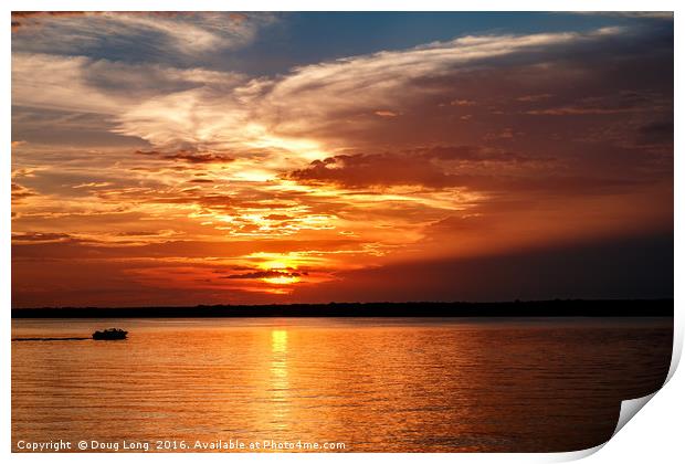 Lake Sunset Print by Doug Long