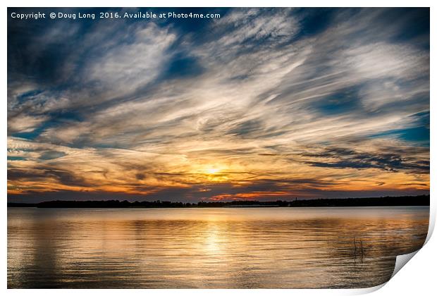 Cloudy Sunset Print by Doug Long