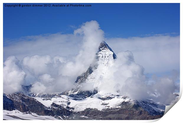 The Matterhorn Print by Gordon Dimmer