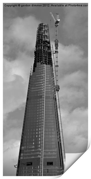 The Shard London photo 3 Print by Gordon Dimmer