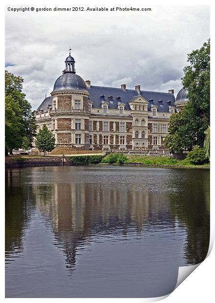 Chateau Serrant in the Loire Valley Print by Gordon Dimmer